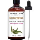 Majestic Pure Eucalyptus Essential Oil, 100% Pure and Natural with Therapeutic Grade 118ml