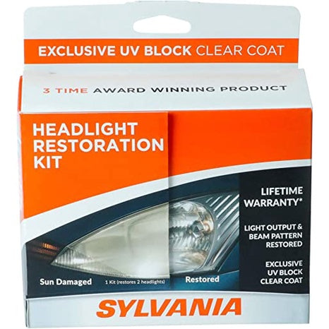 Sylvania Headlight Restoration Kit With Exclusive UV Block Clear Coat