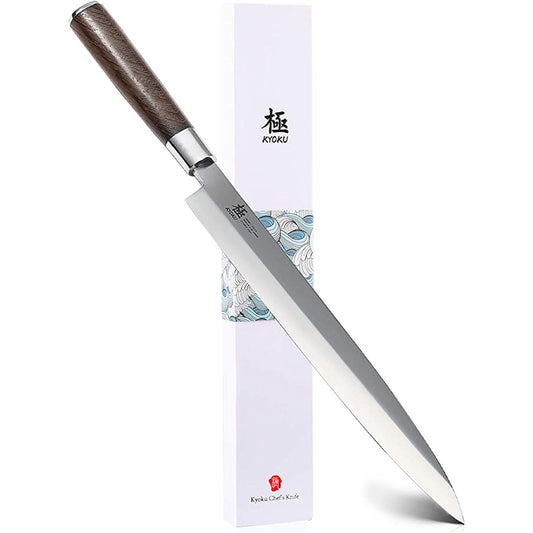 Kyoku Samurai Series Yanagiba Knife Japanese Sushi Sashimi Knives Superior Japanese Steel  Wenge Woo