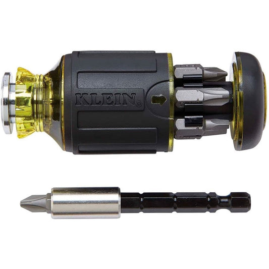 Klein Tools 8-in-1 Adjustable Length Stubby Screwdriver Impact Rated 32308
