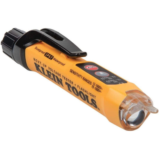 Klein Tools Dual-Range Non-Contact Voltage Tester With Flashlight x2 AAA Battery NCVT-3P