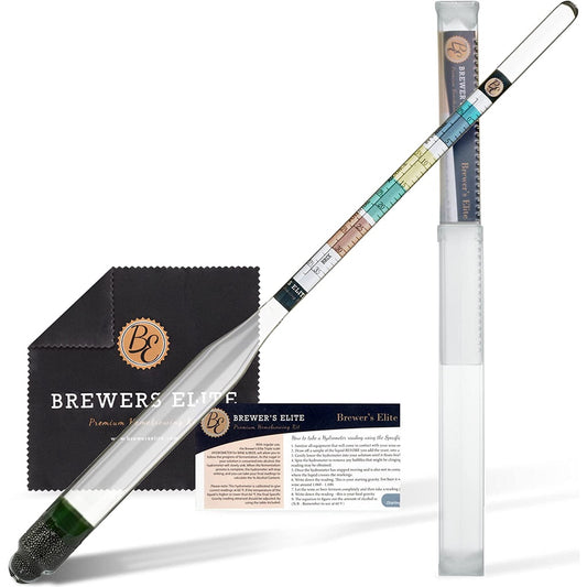 Brewer's Elite Premium Homebrewing Kit Hydrometer Specific Gravity ABV Tester