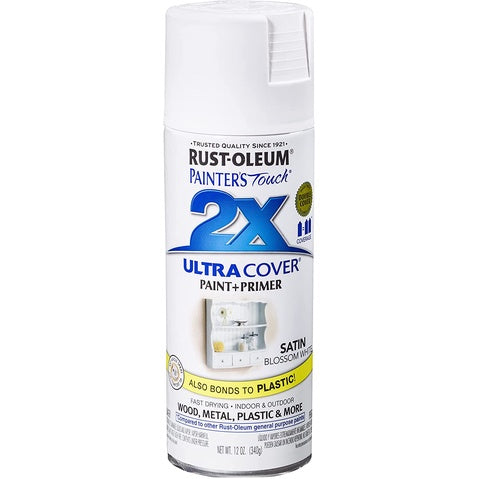 Rust-Oleum Painter's Touch 2X Ultra Cover, 12 Ounce (Pack of 1), Satin Blossom White