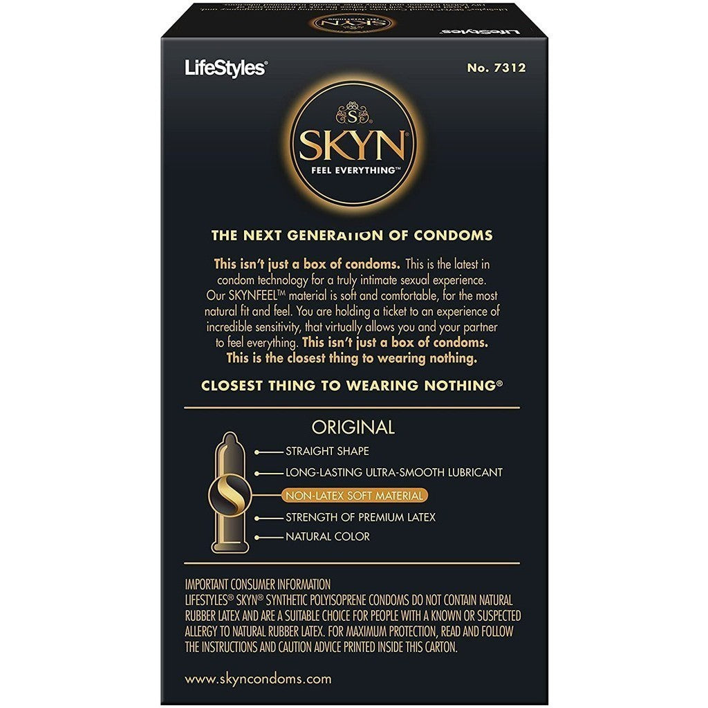 SKYN Non Latex Lubricated Condoms 12 Non-Latex Condoms