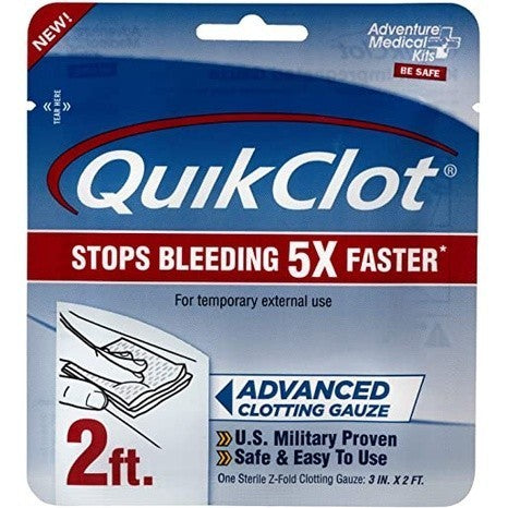 QuickClot Advanced Clotting Gauze Stops Bleeding for External Use (3 in. x 2 ft.)
