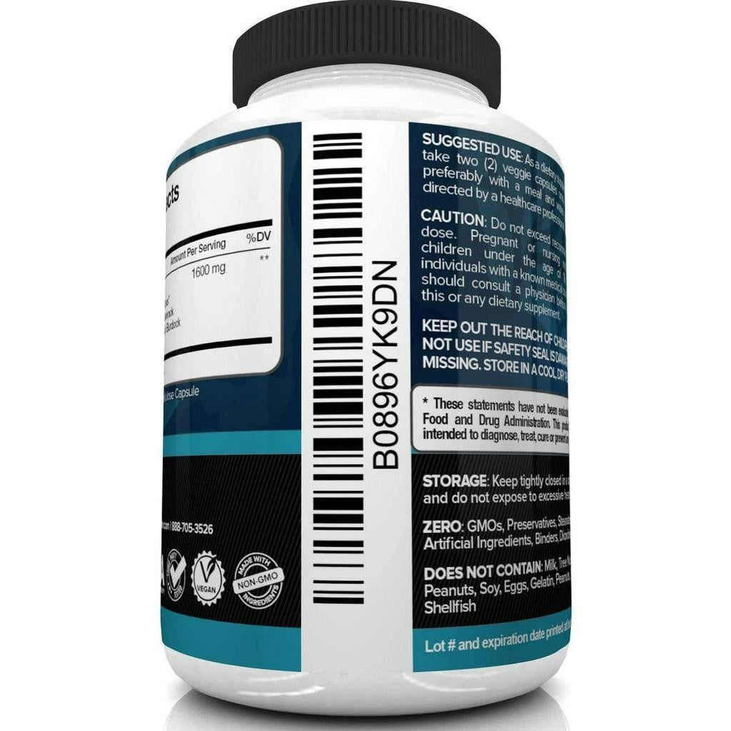 Nutrivein Organic Sea Moss 1600mg Supplement 120 Vegetable Capsules