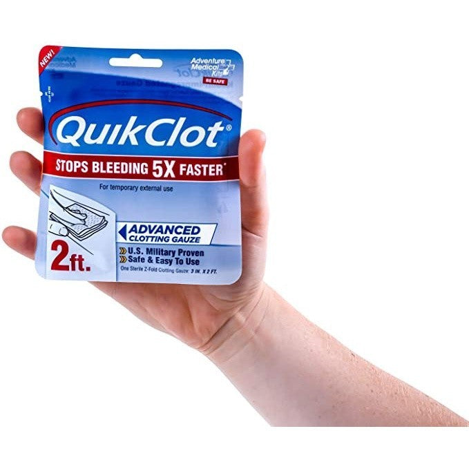 QuickClot Advanced Clotting Gauze Stops Bleeding for External Use (3 in. x 2 ft.)