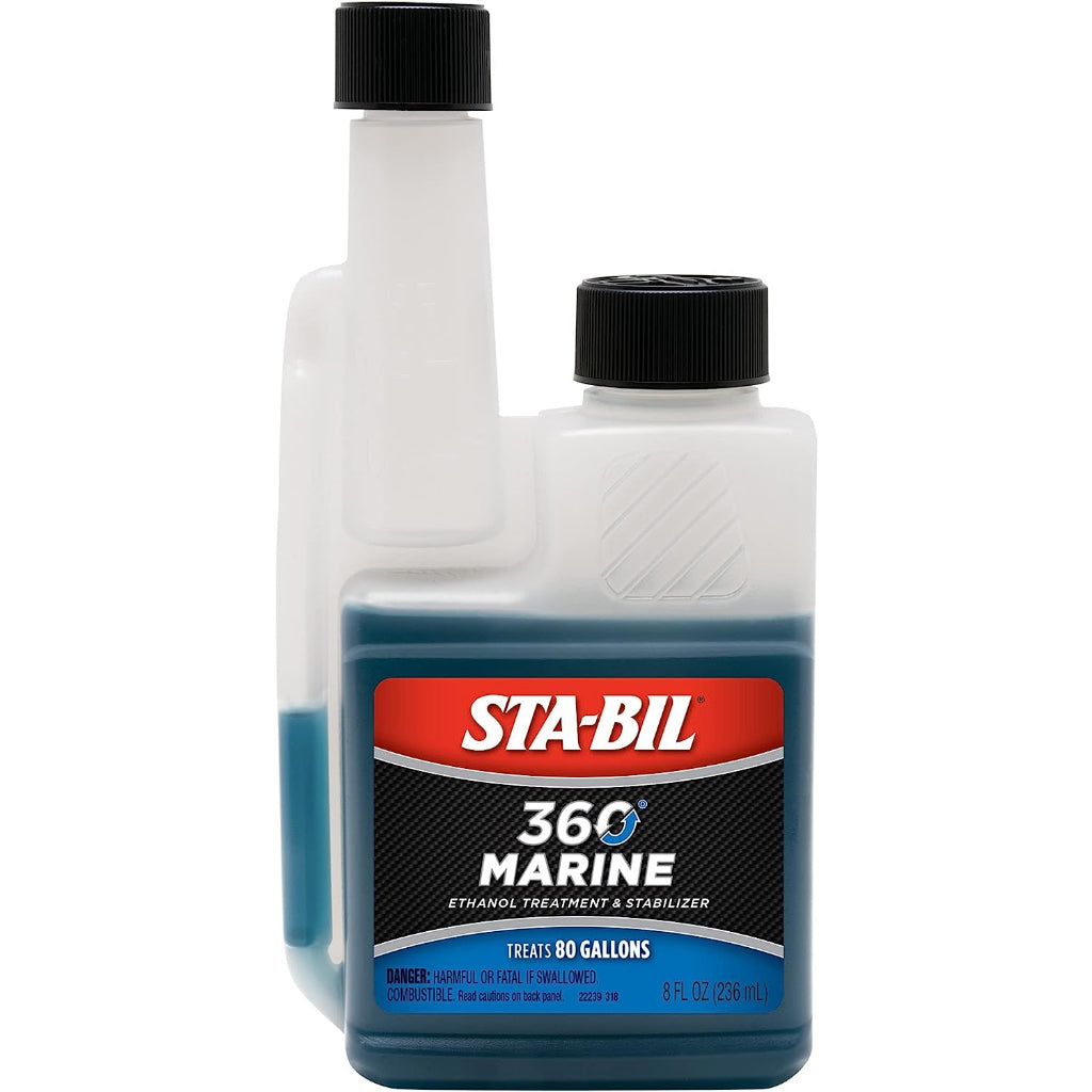 STA-BIL 360 Marine Ethanol Treatment & Fuel Stabilizer Treats 80 Gallons - 8 fl.oz./ 236ml