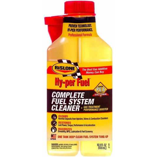 Rislone Hy-Per Fuel Compete Fuel System Cleaner + Gas Treatment Performance Booster - 500ml/16.9 oz