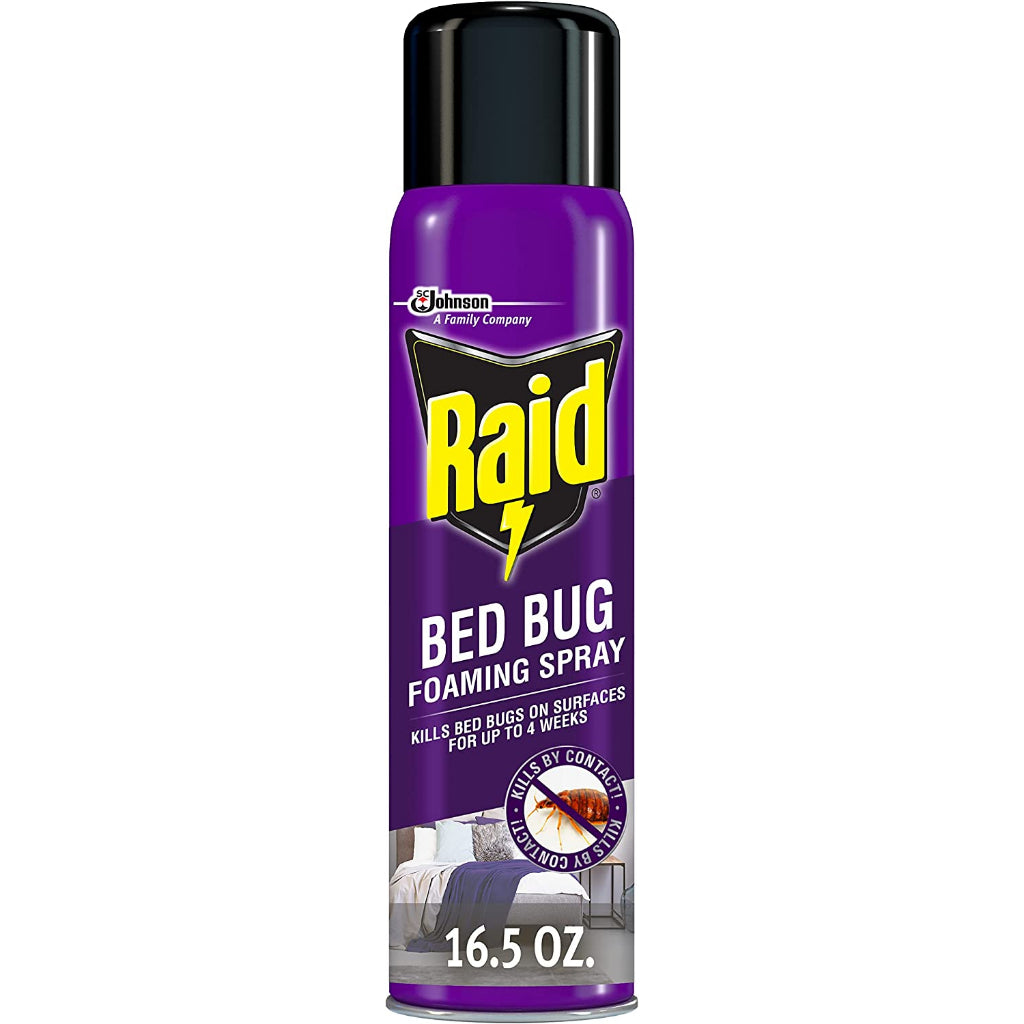Johnson Raid Bed Bug Foaming Spray Kills Bed Bugs and Their Eggs For Indoor Use | 16.5 oz