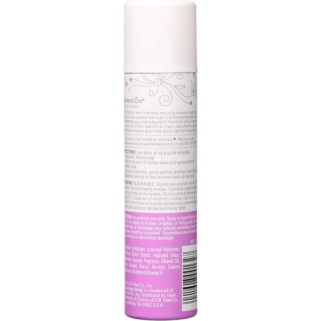 Summer's Eve Island Splash Freshening Spray 5 In 1 Neutralizes Odor 56.7g