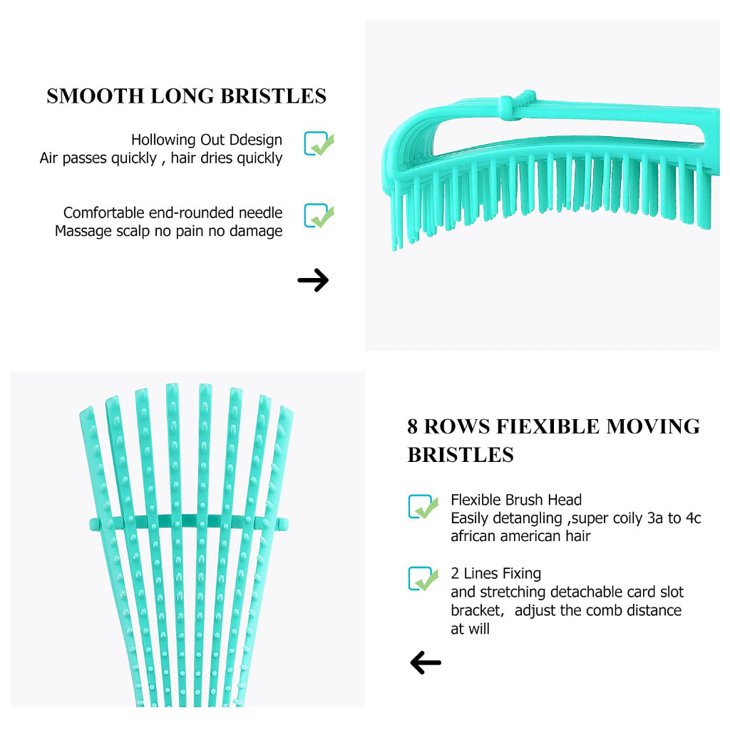 URTHEONE Detangling Hair Brush Detangling Brush Comb Set For Kinky Curly Coily And Wavy Hair