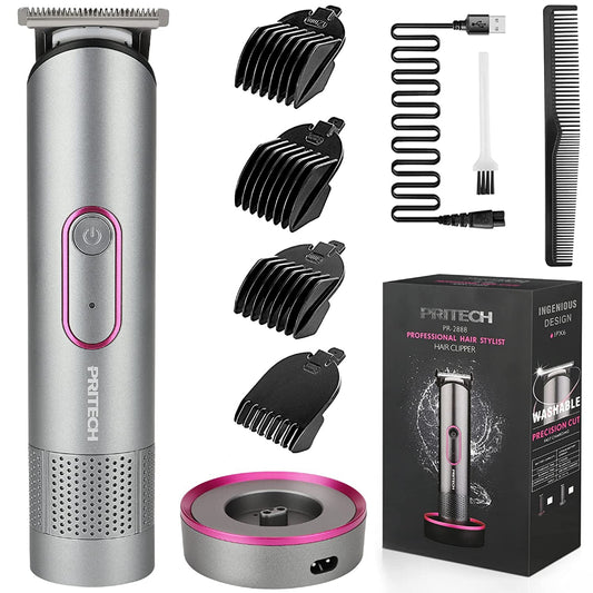 Pritech PR-2888 Professional Hair Stylist Hair Clipper Aurora Gray