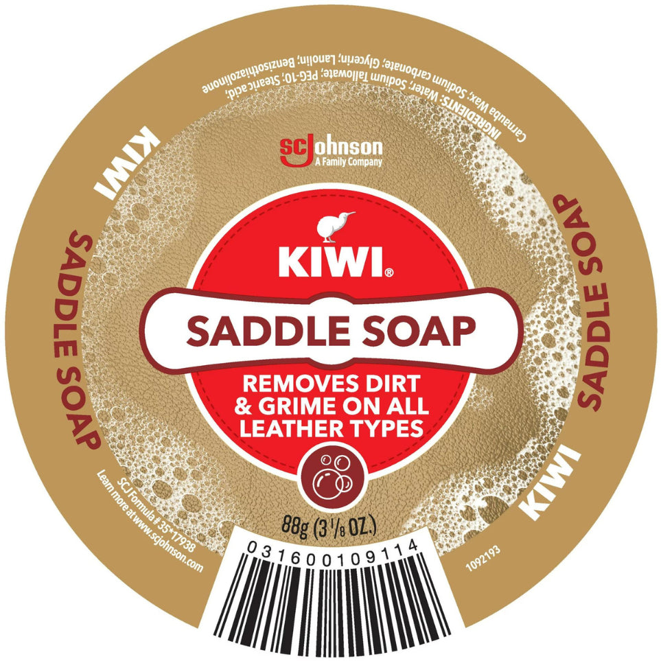 Kiwi Saddle Soap, Clean Soften And Preserves, Shoe Cleaner 3.125 Ounce