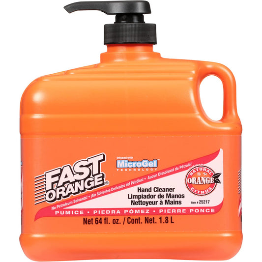 Fast Orange Infused with MicroGel Technology Hand Cleaner Natural Orange Citrus #25217 - 1.8 L/64 oz