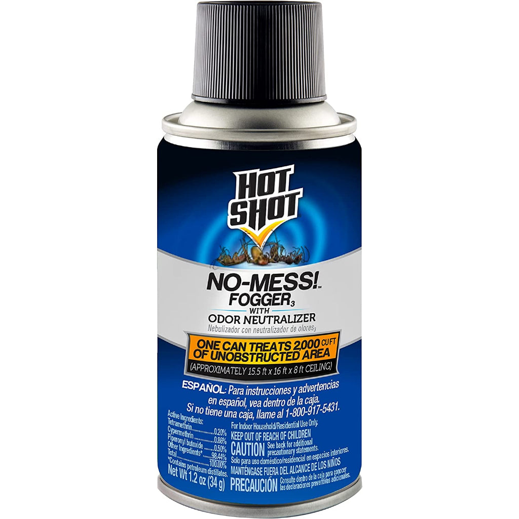 Hot Shot No-Mess Fogger with Odor Neutralizer Dry Fog Formula - 3 Count