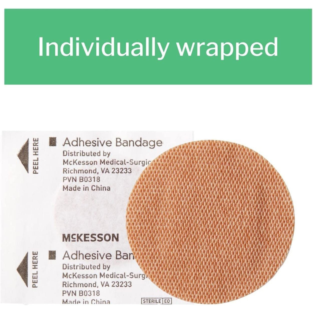 McKesson Adhesive Bandages Sterile Fabric Spot 100 Count 1 Pack