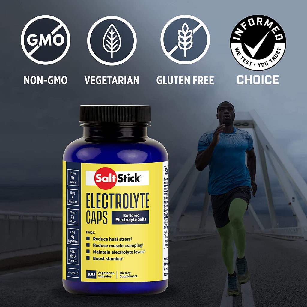 Salt Stick Electrolyte Caps Buffered Electrolyte Salts 100 Vegetarian Capsules