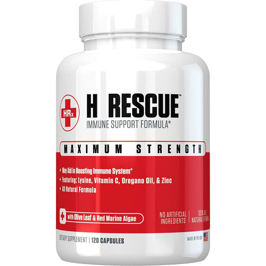 EXP 09/2025 Re+Gen Nutrition H Rescue Immune Support Formula With Olive leaf & Red Marine Algae 120 Capsules