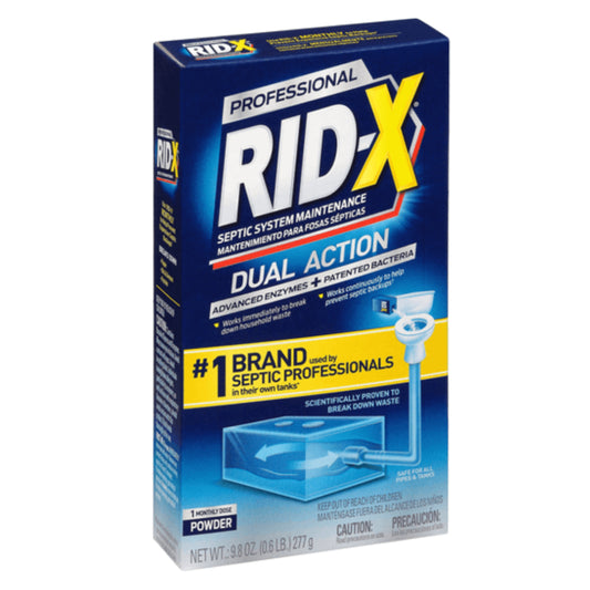 Professional Rid-X Septic System Maintenance Dual Action No.1 Brand 9.8Oz / 277g PACKAGING MAY VARY