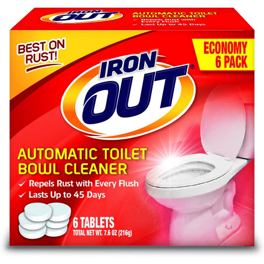 Iron Out Automatic Toilet Bowl Cleaner Best On Rust 6 Tablets 216g
