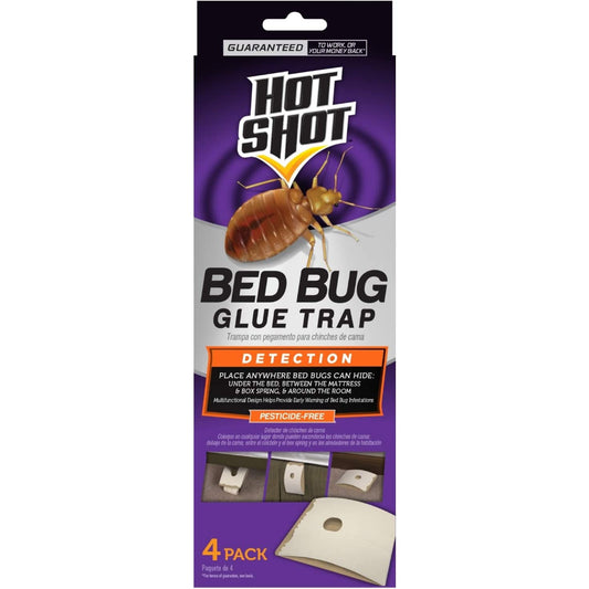 Hot Shot Bed Bug Glue Trap Pesticide Free 4 Count