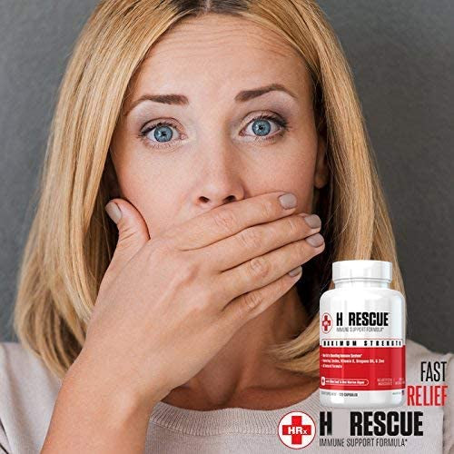 EXP 09/2025 Re+Gen Nutrition H Rescue Immune Support Formula With Olive leaf & Red Marine Algae 120 Capsules