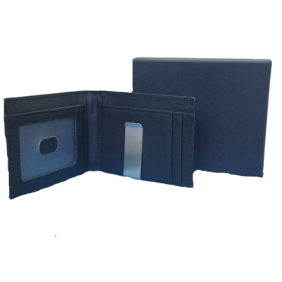 Serman Brands Rfid Blocking Men's Slim Bifold Wallet in Jet Black (TQ-306)