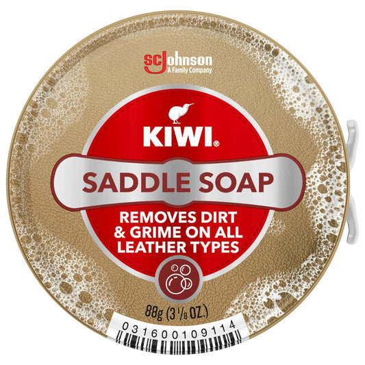 Kiwi Saddle Soap, Clean Soften And Preserves, Shoe Cleaner 3.125 Ounce