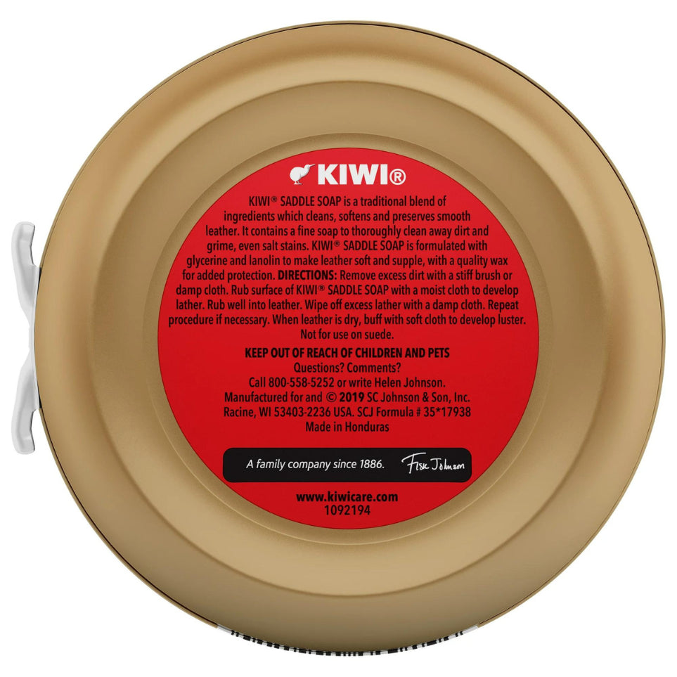 Kiwi Saddle Soap, Clean Soften And Preserves, Shoe Cleaner 3.125 Ounce