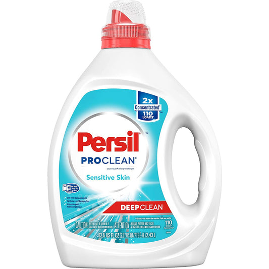Persil Pro Clean Power Liquid Detergent Free & Sensitive Deep Clean 110 Loads 2.43 L