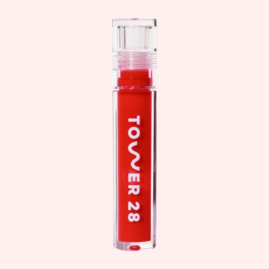 Tower 28 Shine On Milky Lip Jelly Non-Sticky, Hydrating Vegan Lip Gloss 0.13