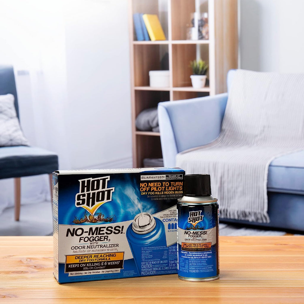 Hot Shot No-Mess Fogger with Odor Neutralizer Dry Fog Formula - 3 Count