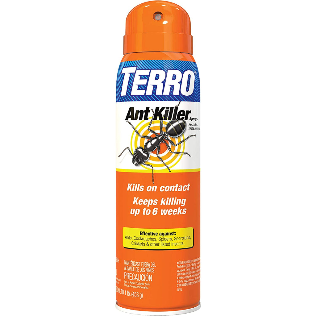 TERRO T401-6 Ant Killer Aerosol Spray Indoor and Outdoor - 453g