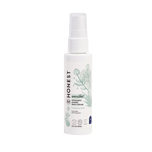 Honest Sensitive Sprayable Diaper Rash Cream Fragrance Free - 2 Fl Oz / 59 ml