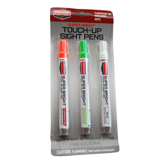 Birchwood Casey Touch-Up Sight Pens Super Bright Pen Kit Green/Red/White 10ml