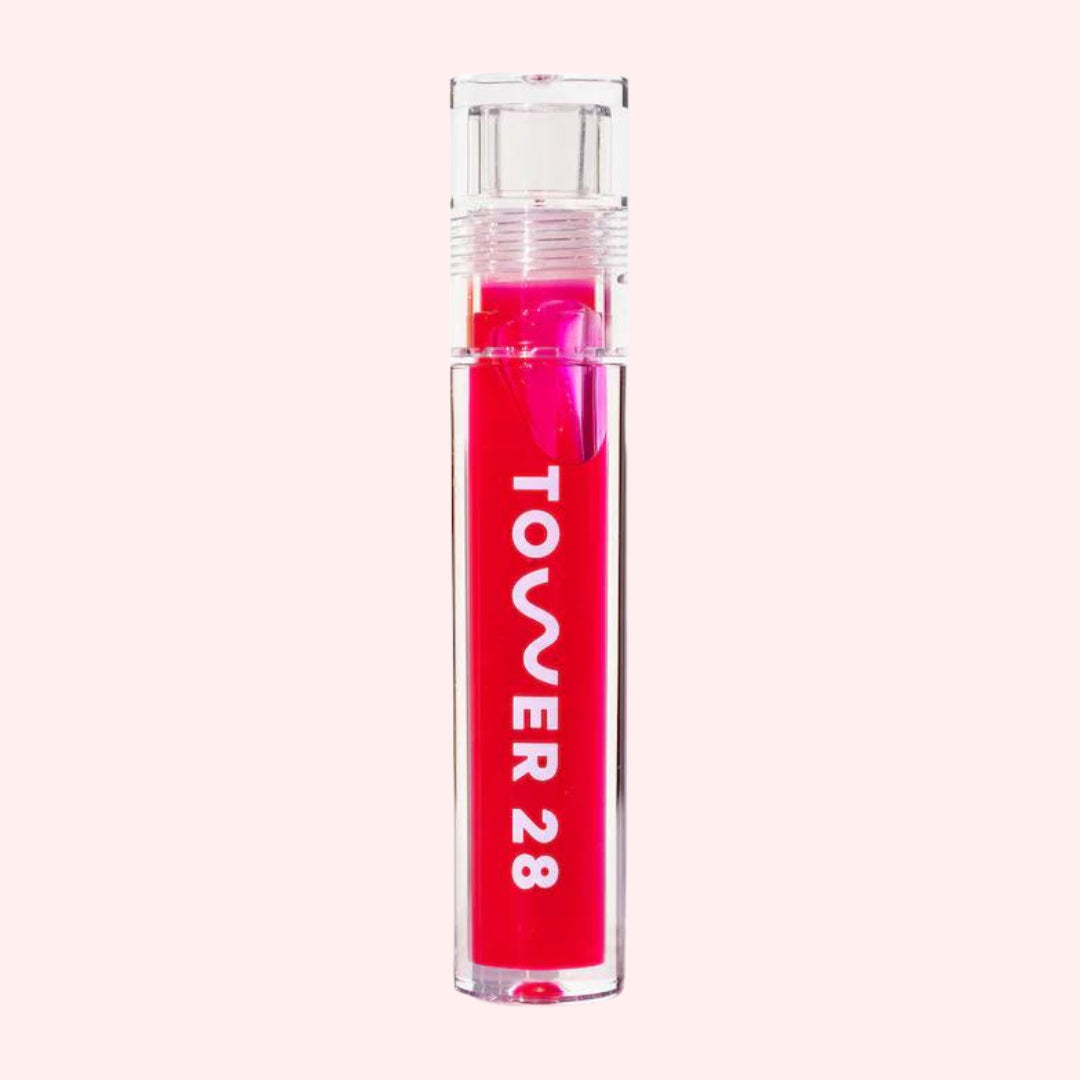 Tower 28 Shine On Milky Lip Jelly Non-Sticky, Hydrating Vegan Lip Gloss 0.13