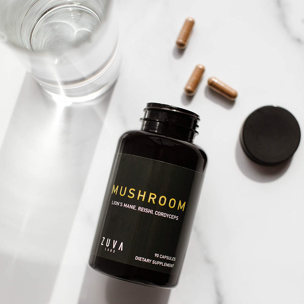 Zuva Labs Lions Mane Mushroom Capsules Premium Mushroom Supplement 90 Capsules