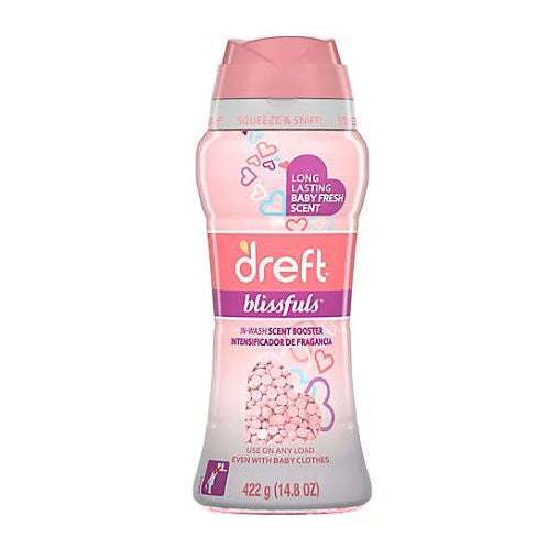 Dreft Blissfuls, Baby Fresh Scent, Laundry Scent Booster Beads for Washer, 14.8 Oz/422g