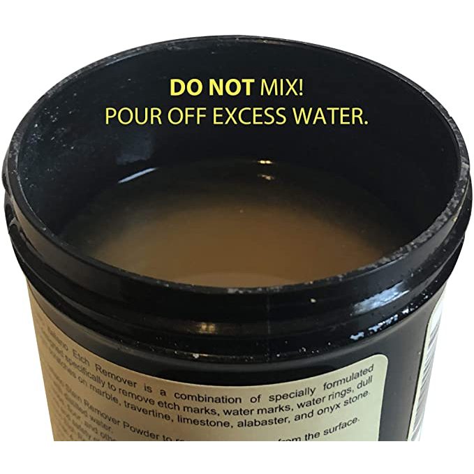 Lustro Italiano Etch Remover for Stone Shine (Not for Granite use) 8 Oz.