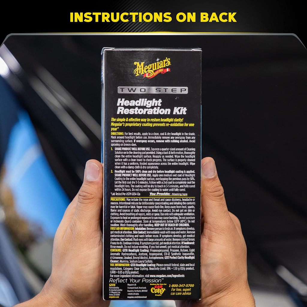 Meguiar's Two Step Headlight Restoration Kit (No Drill Required)