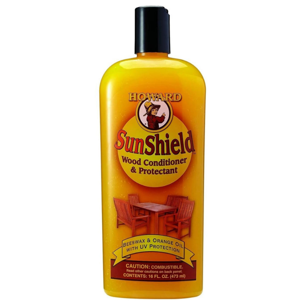 Howard SunShield Wood Conditioner & UV Proctectant Beeswax & Orange Oil - 16oz / 473ml