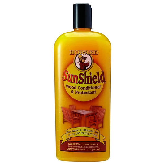 Howard SunShield Wood Conditioner & UV Proctectant Beeswax & Orange Oil - 16oz / 473ml