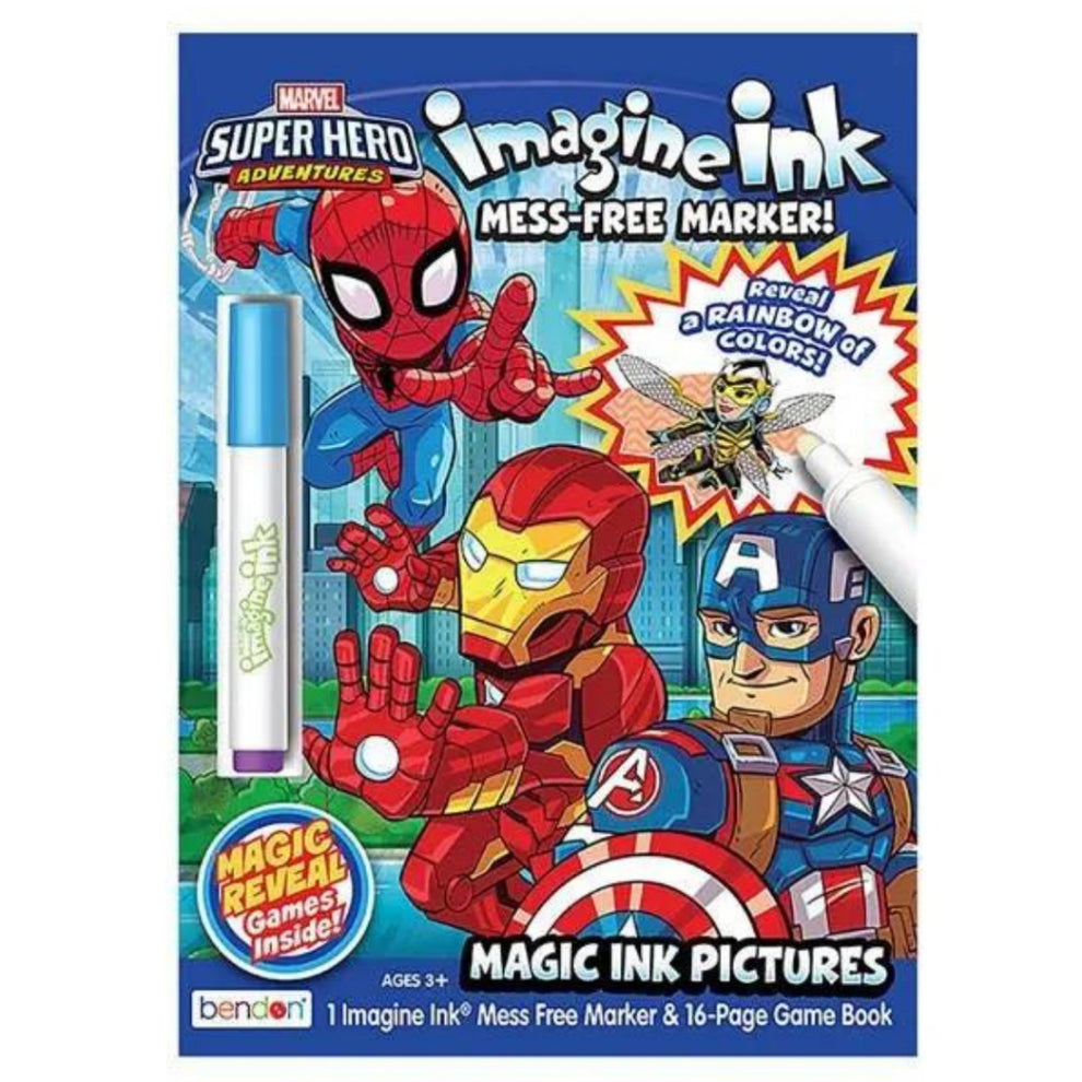 Bendon Super Hero Adventures Imagine Ink Mess-Free Marker Magic Ink Pi ...