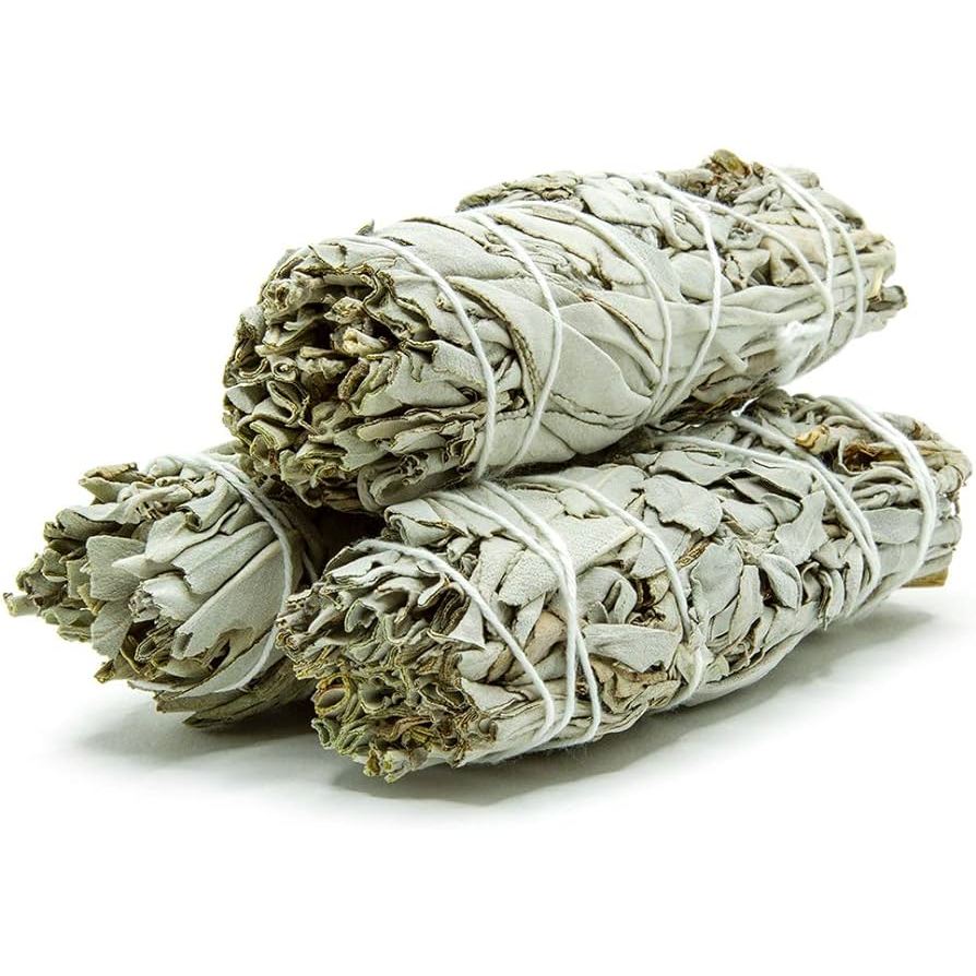 Premium White Sage Smudge Sticks, Sage Bundle, Spiritual Cleansing, Dried Herbs for Meditation 3 pcs