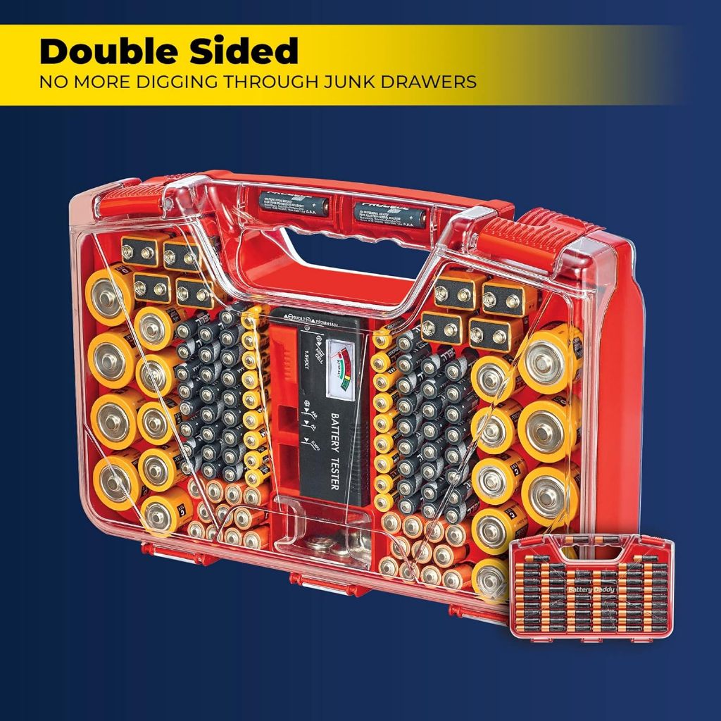Battery Daddy Storage System Store And organize All Your Batteries Holds 180 Batteries Double Sided