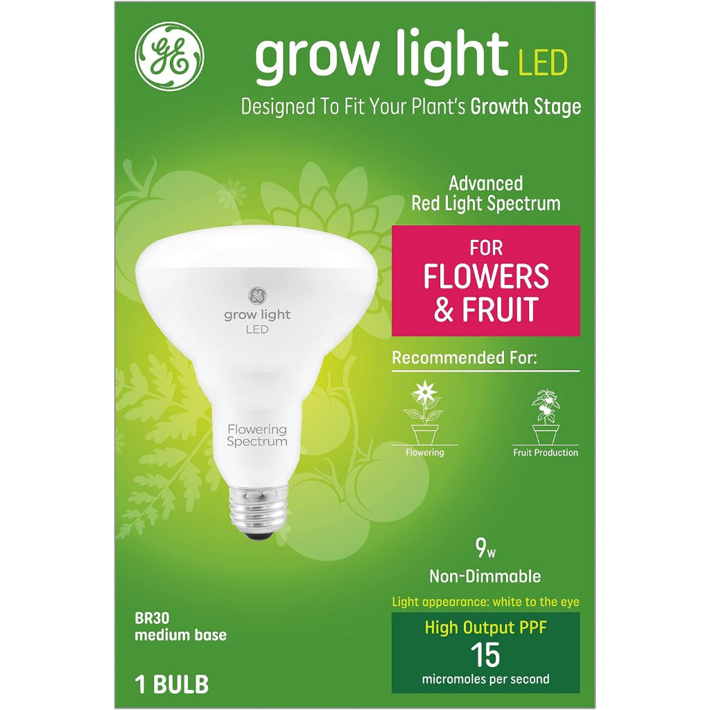 GE LED Grow Light Bulb for Indoor Plants (BR30) Medium Base, 1 Bulb