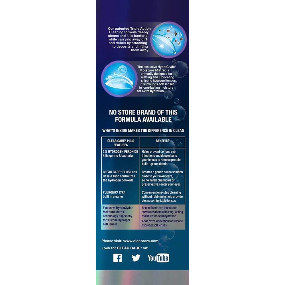 Clear Care Plus with HydraGlyde Cleaning and Disinfecting Solution - 12 fl oz / 355ml