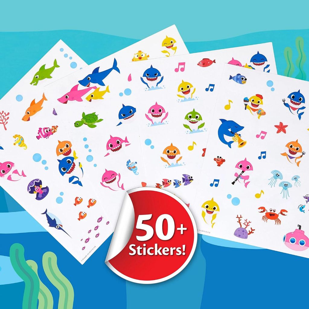 Crayola Color & Sticker Baby Shark Big Show 50+ Stickers (32 Pages / 4 Sticker Sheet)