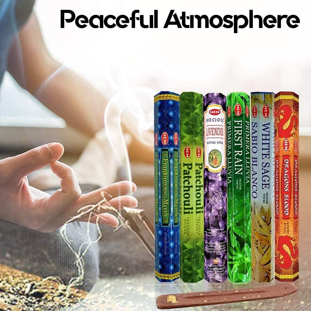 Six Most Popular Hem Incense Scents of All Time with Free Burner - 120 Sticks